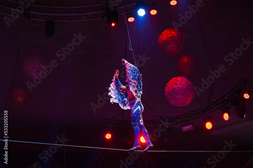 Air acrobat in the circus