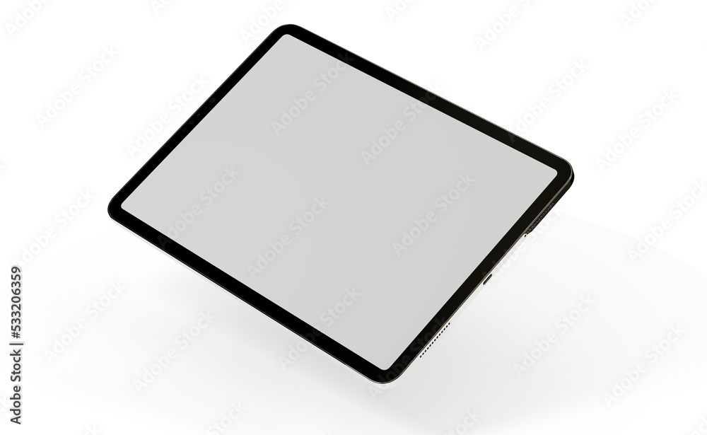 Realistic horizontal black tablet pc pad computer mockups Realistic horizontal black tablet pc pad computer mockups