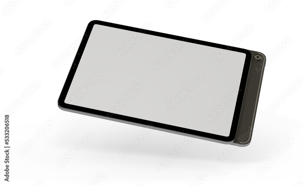 Photo Black tablet computer with blank 3d
