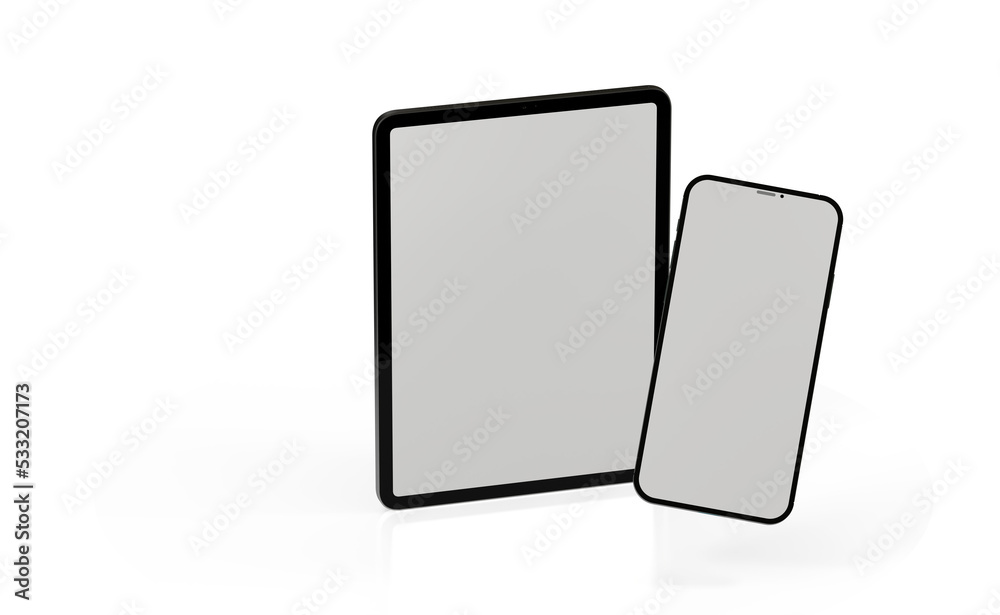 smartphone and tablet in 3d smartphone and tablet in 3d