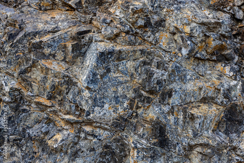 Outcrop of ophiolite rocks photo