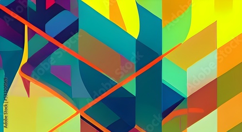 Abstract geometric pattern design in retro style. illustration.