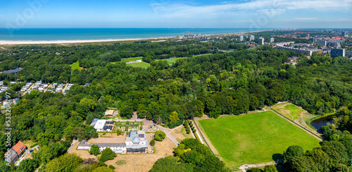 Aerial view of the Kijkduin/Ockenburgh region on the south-west side of The Hague photo
