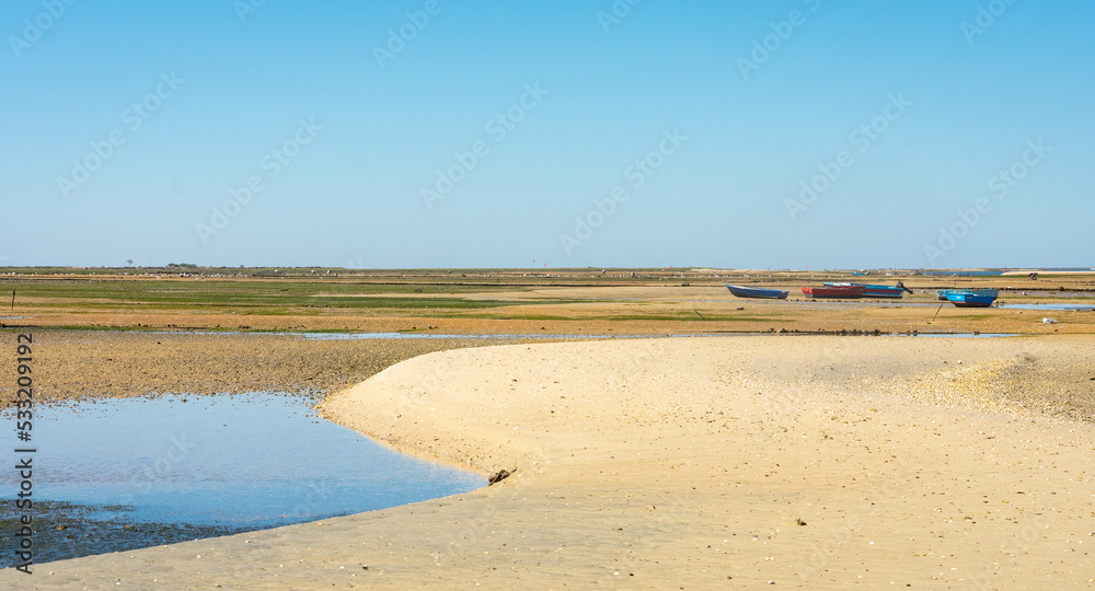 sand and water landscape in south portugal