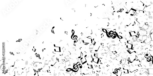 Music note icons vector illustration. Song