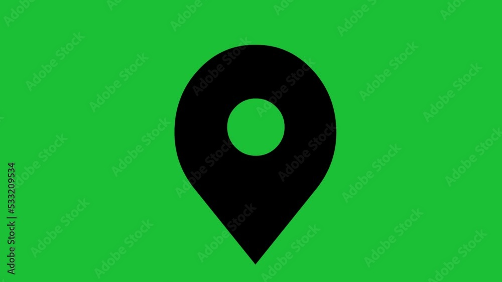 Animation of gps icon locked or inactive, on a green chroma key background Animation of gps icon locked or inactive, on a green chroma key background