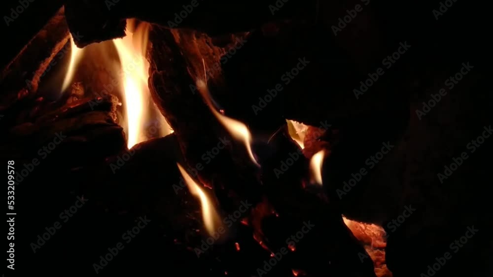 Romantic fireplace in cold autumn in November Romantic fireplace in cold autumn in November