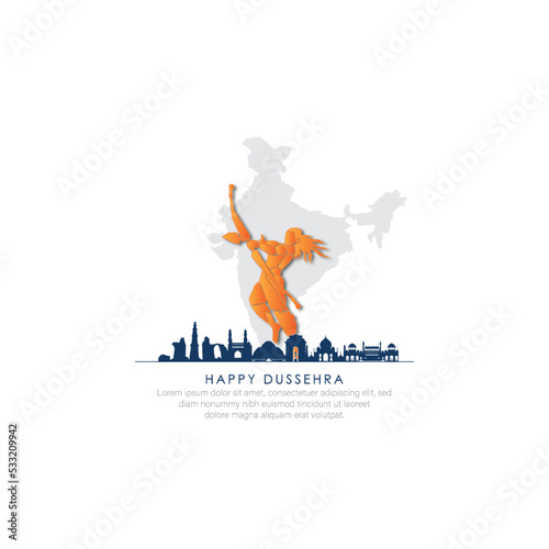abstract illustration of dussehra. vector