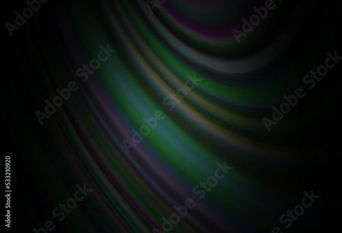 Dark Gray vector blurred shine abstract texture.