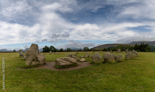 view of the Castlerigg Stone Circle in the Lake District National Park in Cumbria © makasana photo