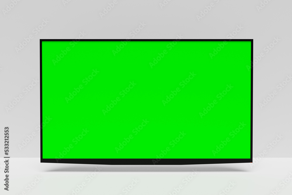 TV flat screen lcd or oled, plasma, realistic illustration, White blank
