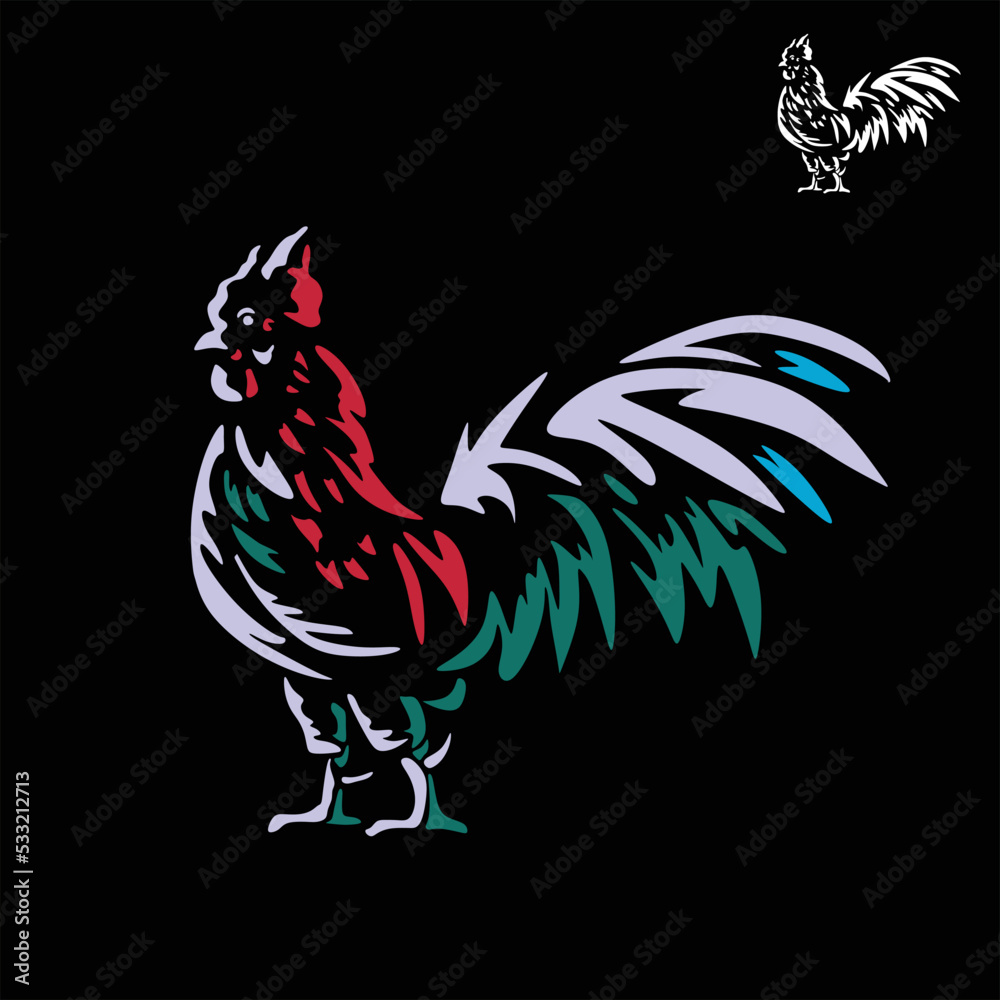 Entry #12 by shahabshah99 for Fighting Rooster Logo Design | Freelancer