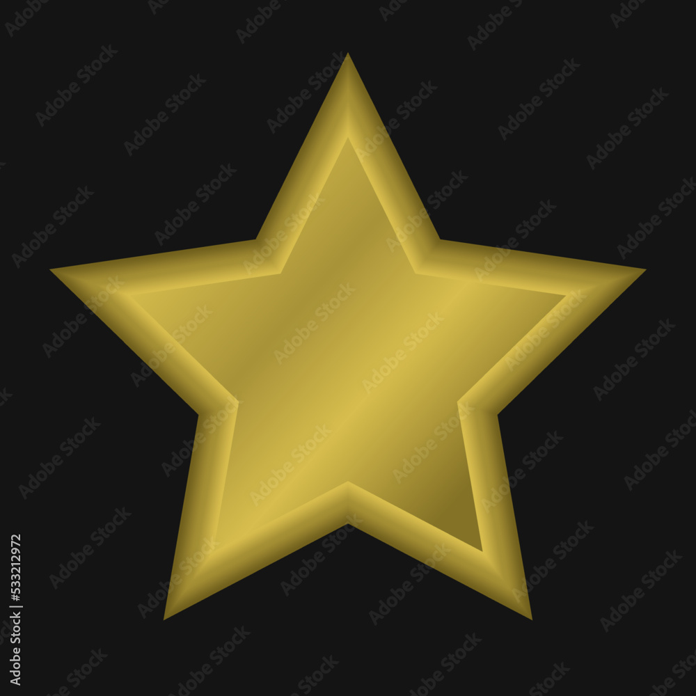 Bright yellow star. Vector illustration Bright yellow star. Vector illustration