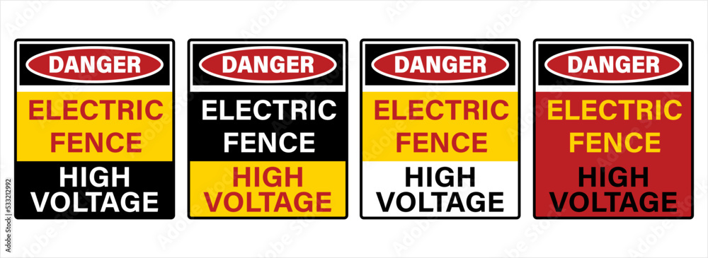 Danger Electric Fence Sign M_2209003