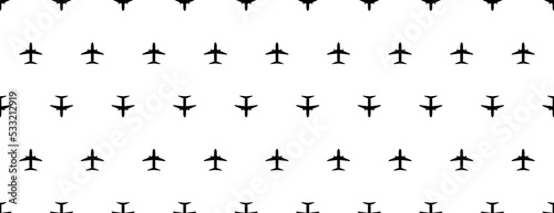 Airplane Icon Seamless Pattern M_2209001