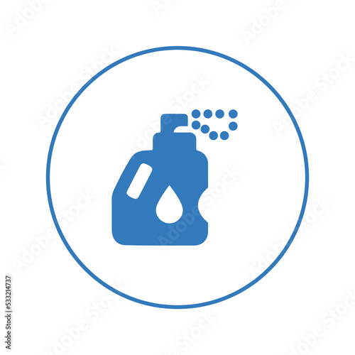 Achromatic bleach decolorize detergent icon | Circle version icon |