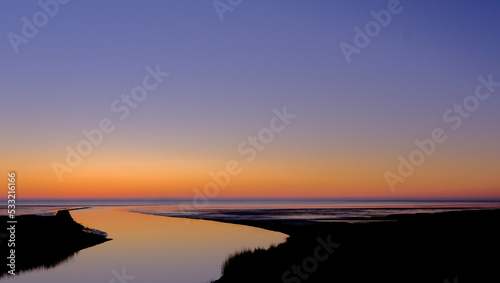 sundown over the sea