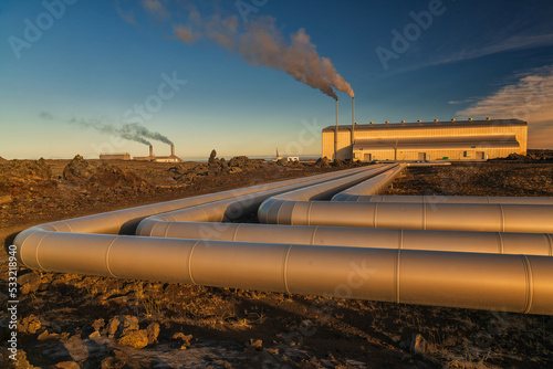 Obraz na płótnie Hydrothermal energy of Iceland. w salonie