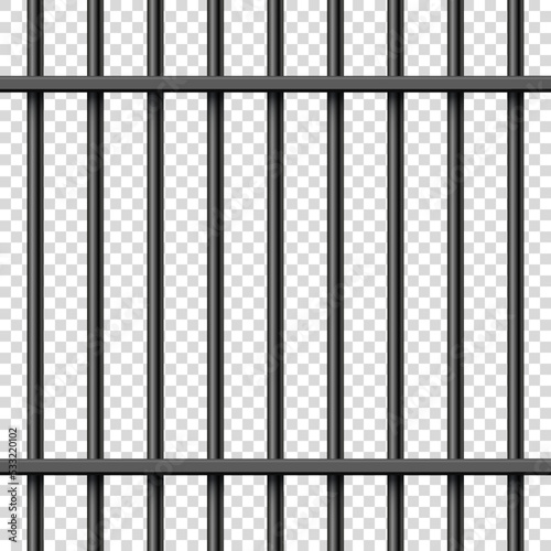 Photographie Black realistic metal prison bars