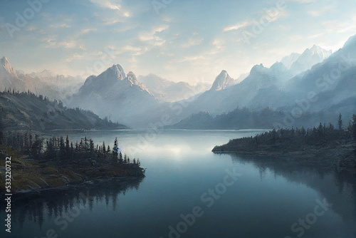A beautiful lake in the mountains © Digitale Wanderlust