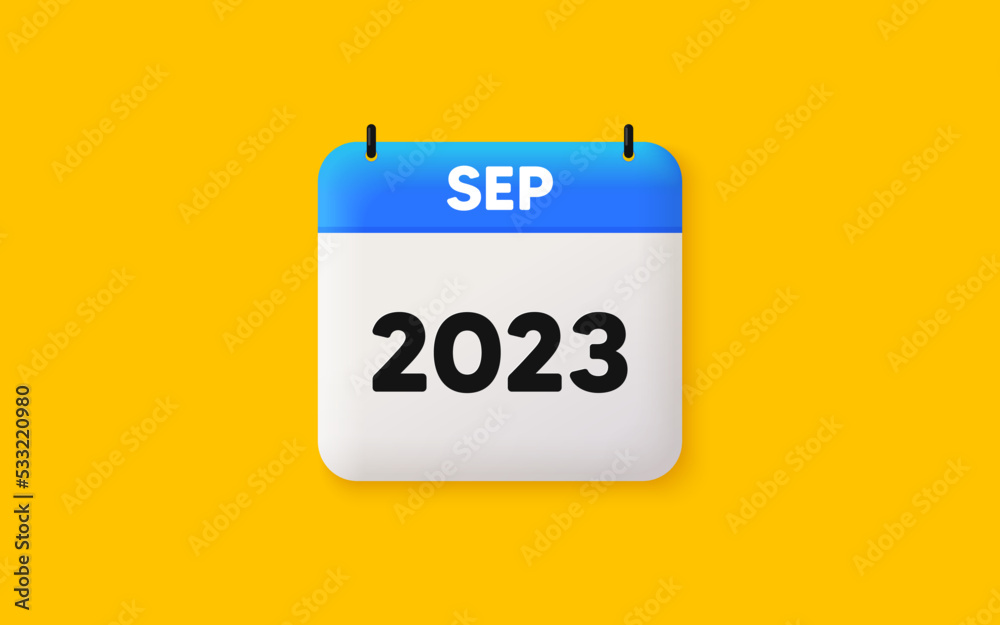 Calendar schedule 3d icon. September month icon. Event schedule Sep date. Meeting appointment planner. Agenda plan, Month schedule 3d calendar and Time planner. September day reminder. Vector Calendar schedule 3d icon. September month icon. Event schedule Sep date. Meeting appointment planner. Agenda plan, Month schedule 3d calendar and Time planner. September day reminder. Vector