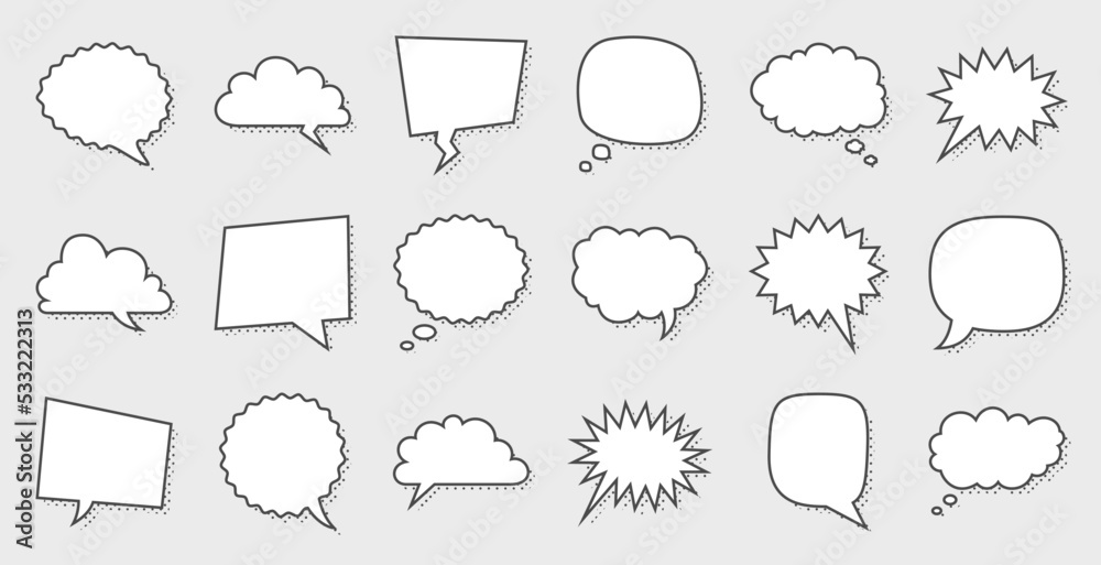 Set of speech bubbles Set of speech bubbles