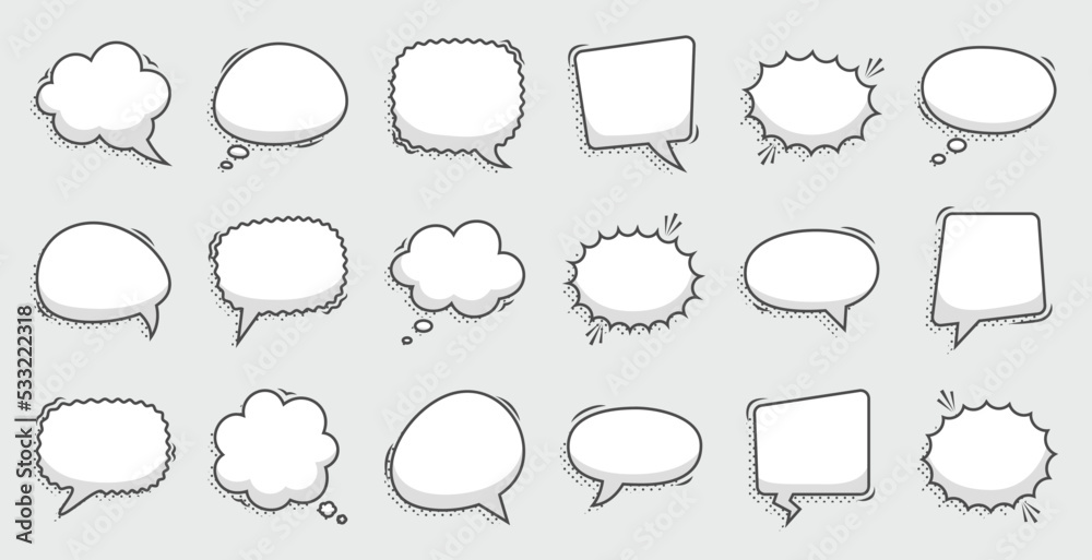 Fototapeta premium Set of speech bubbles