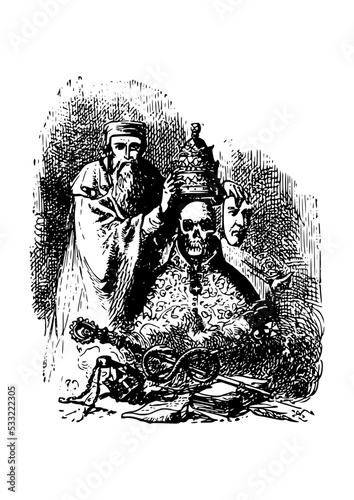 Ein geistliches Skelett wird gekrönt