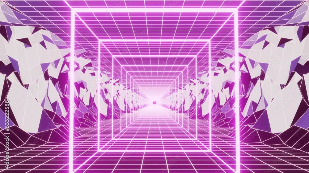 Space room travel background VJ loop