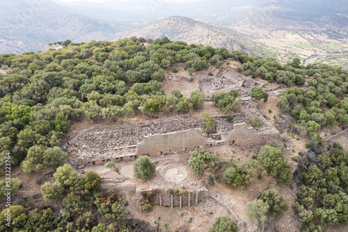 фотографія Aigai Ancient City ruins, the city is one of the 12 Aiol cities in Western Anatolia