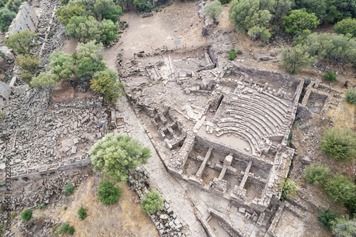 фотографія Aigai Ancient City ruins, the city is one of the 12 Aiol cities in Western Anatolia