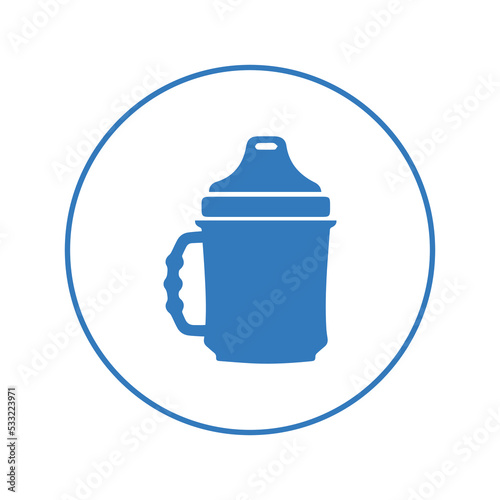 Baby cup drinking beaker icon | Circle version icon |