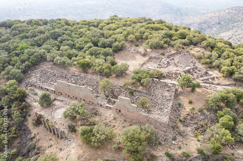 фотографія Aigai Ancient City ruins, the city is one of the 12 Aiol cities in Western Anatolia