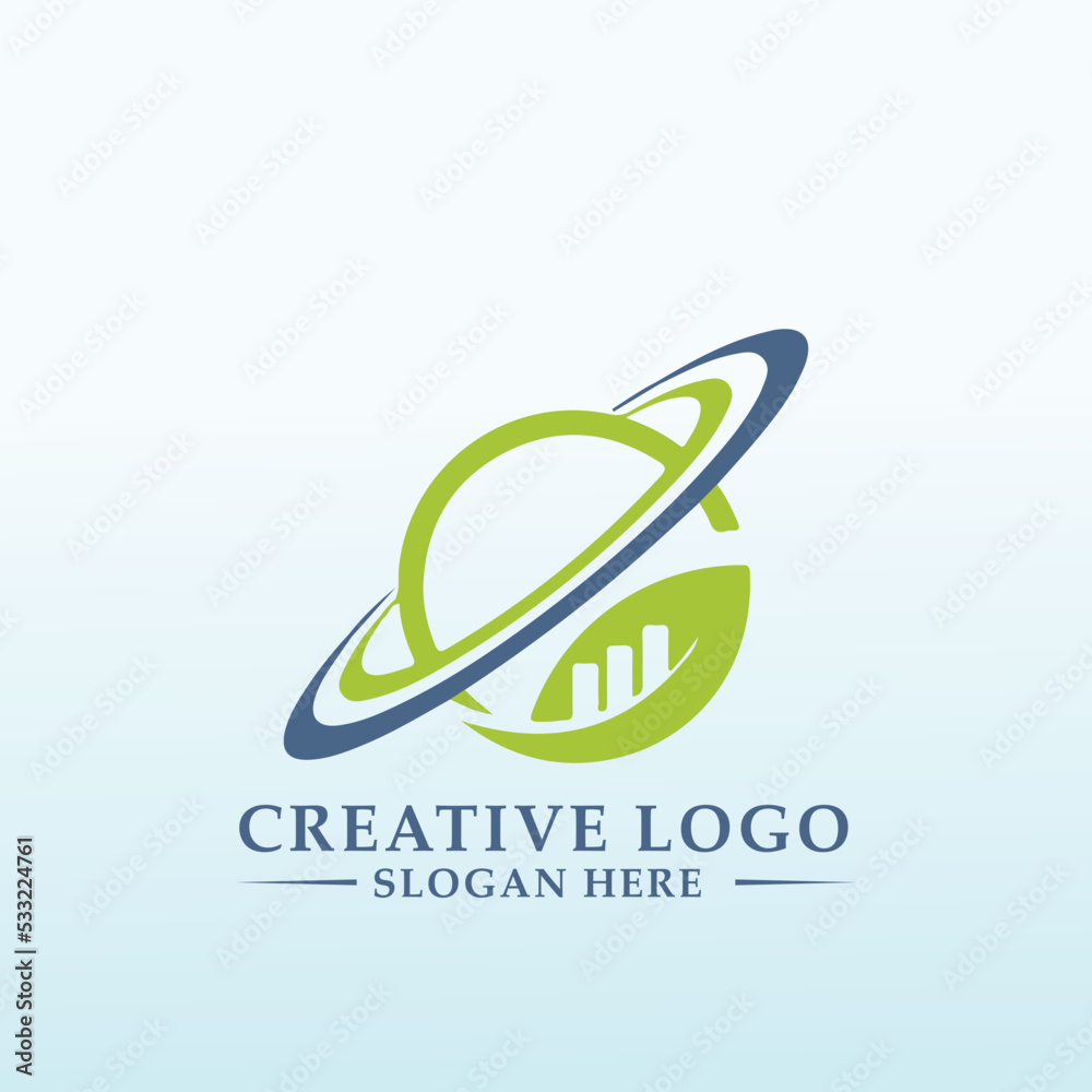green financial advisor vector logo design green financial advisor vector logo design