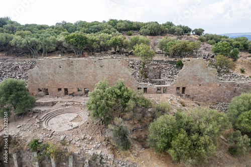 фотографія Aigai Ancient City ruins, the city is one of the 12 Aiol cities in Western Anatolia