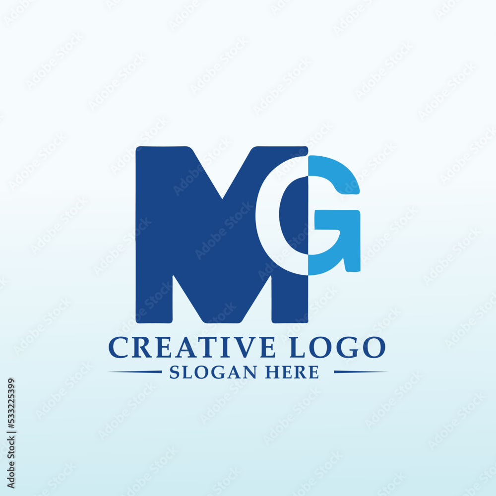Obraz premium Intelligent Trading Accounting and Financial logo letter MG