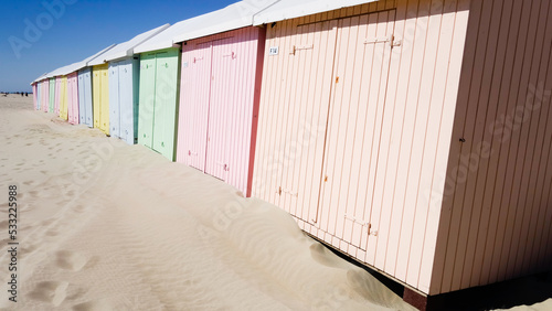Les cabines de plage colorées de Berck-sur-mer