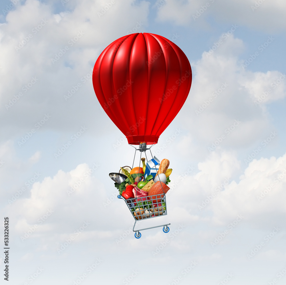 Rising food cost and grocery prices surging costs of supermarket