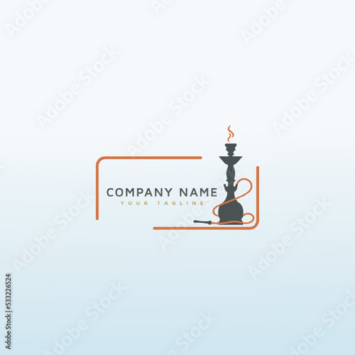 Hookah icon vector logo design