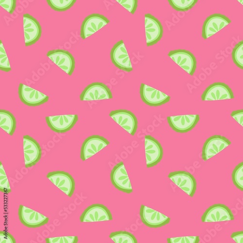 Vegetable seamless cucumber pattern for wrapping paper and kids clothes print and kitchen textiles and fabrics