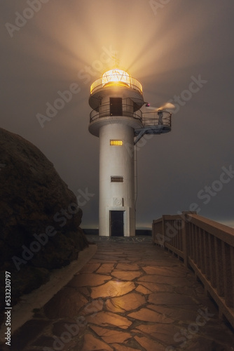 Faro de Roncadoira, Xove, Lugo, Galicia, España. photo