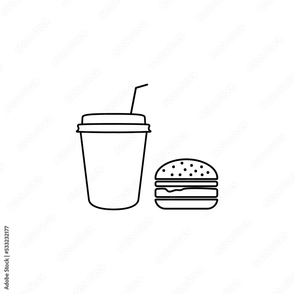 fast food - black vector icon fast food - black vector icon