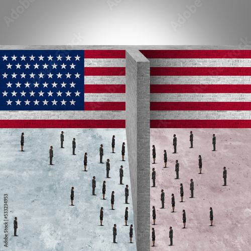 Foto America divided and opposed American political groups with United States culture