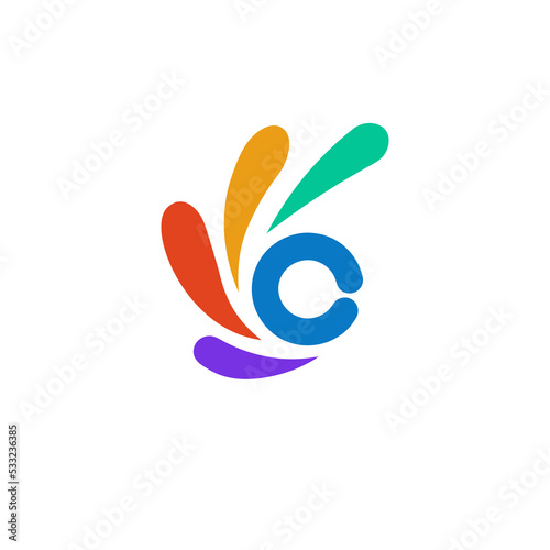 Colorful Logo Symbol Ok, Letter O Logo Vector