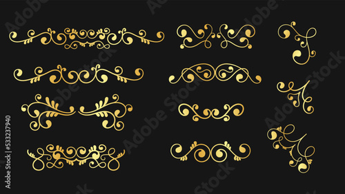 Elegant Decorative Symbols Pack - Luxury Ornamental Floral Swirls