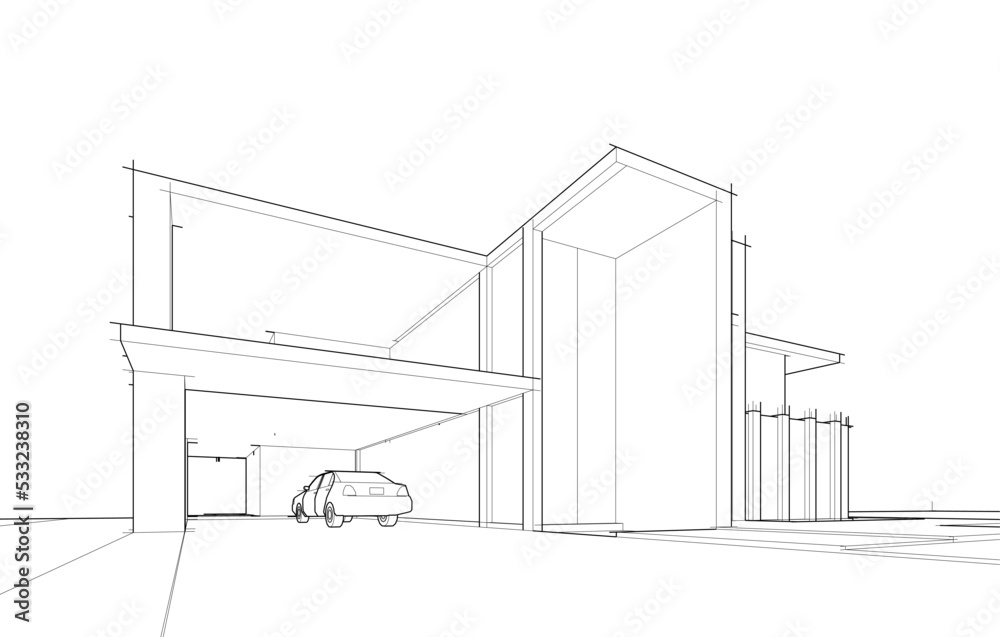 Architectural drawing of a house Architectural drawing of a house
