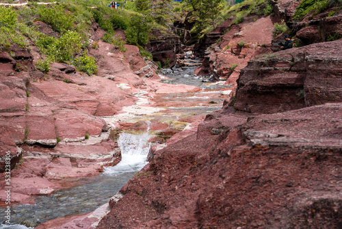 Red Rock Canyon in Waterton Lakes National Park Canada