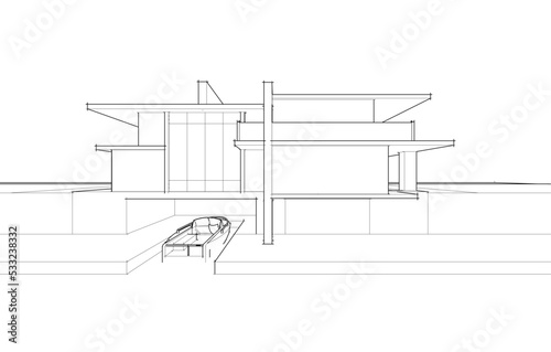 Architectural drawing of a house