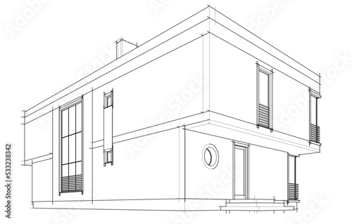 Architectural drawing of a house