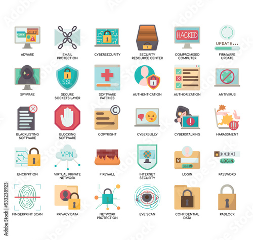 Internet Security , Thin Line and Pixel Perfect Icons